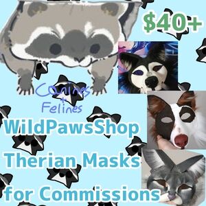 Custom Therian Masks for Commissions! Handmade, High Quality Customized Furry